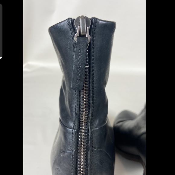 MARSELL BLOCK HEEL ZIP COMBAT MOTO BOOTS 39 8.5 - Picture 4 of 9